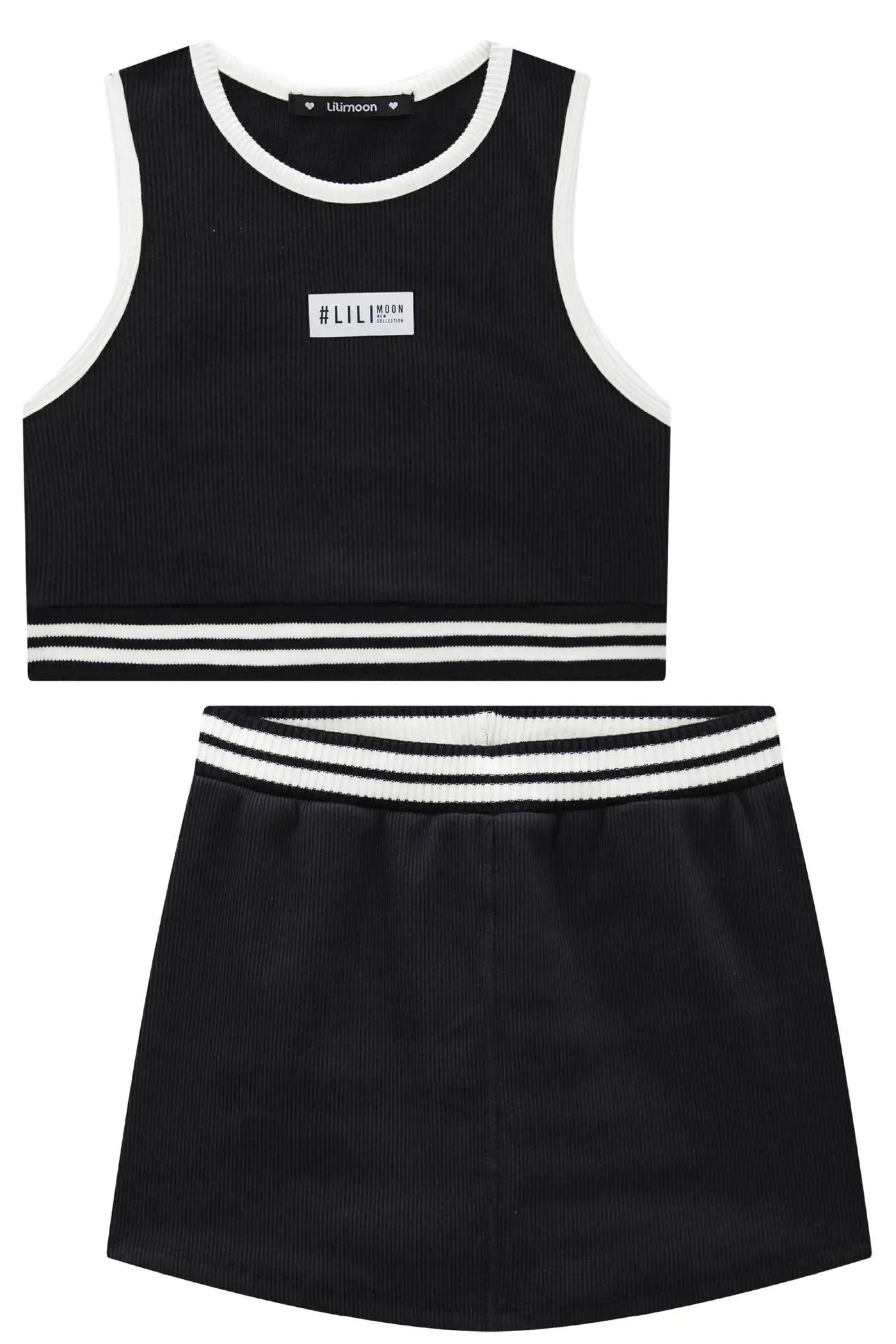 Conjunto de Top Cropped e Short Saia em Soft Line 87504 Lilimoon Teen Menina