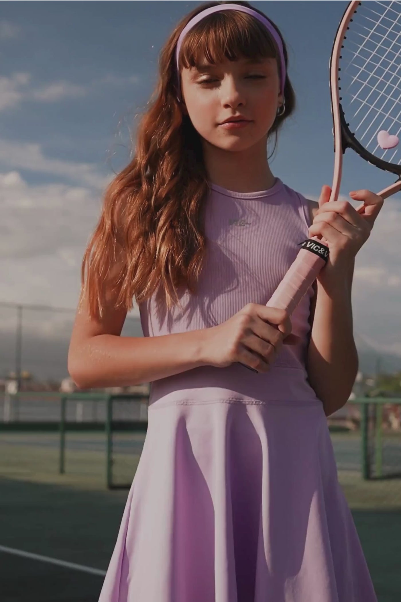 Conjunto de Vestido e Shorts Biker em Malha UV 50+ 84654 Vic&Vicky Teen Menina