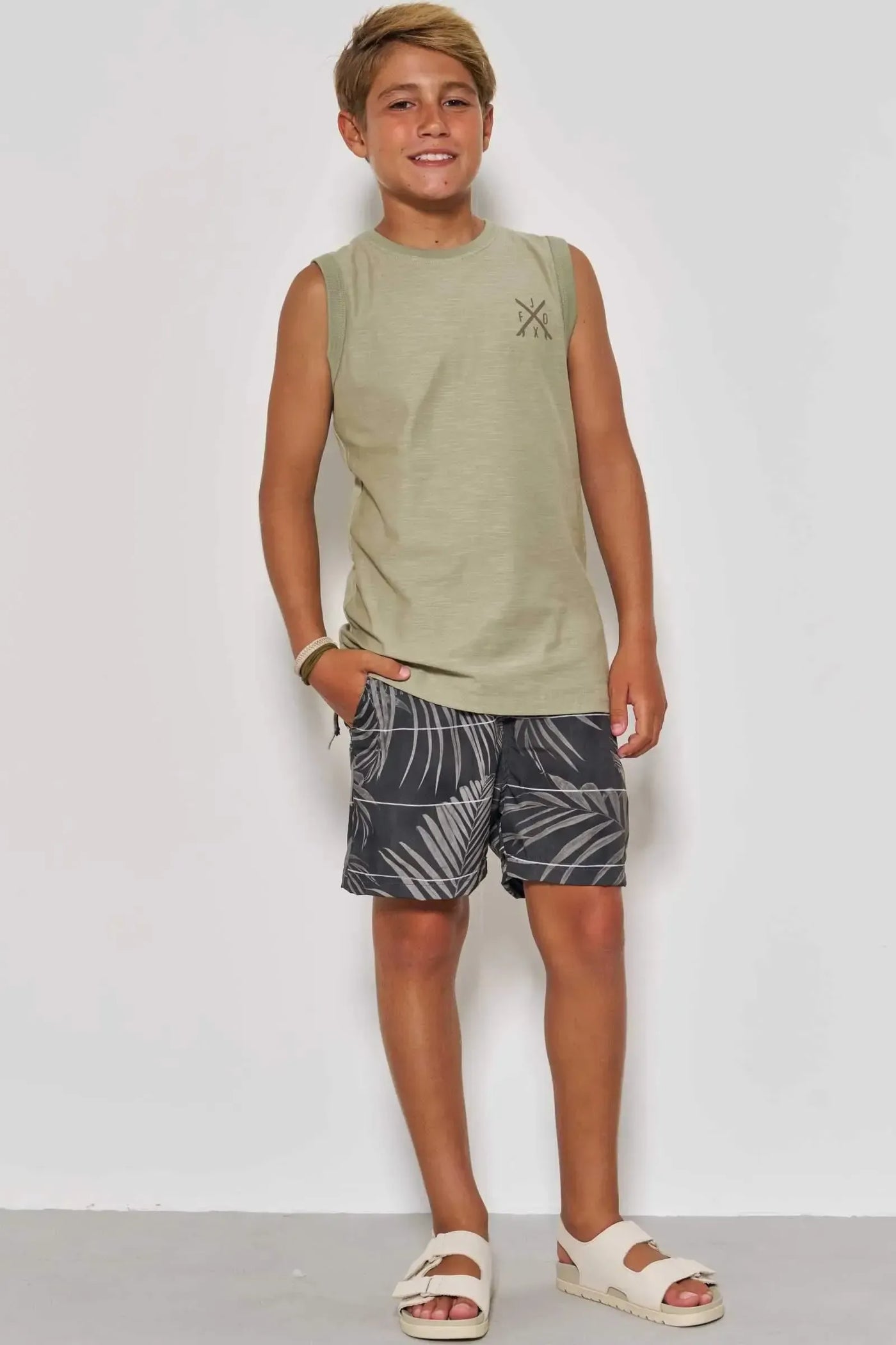 Regata em Meia Malha Flamê 86832 Johnny Fox Teen Menino