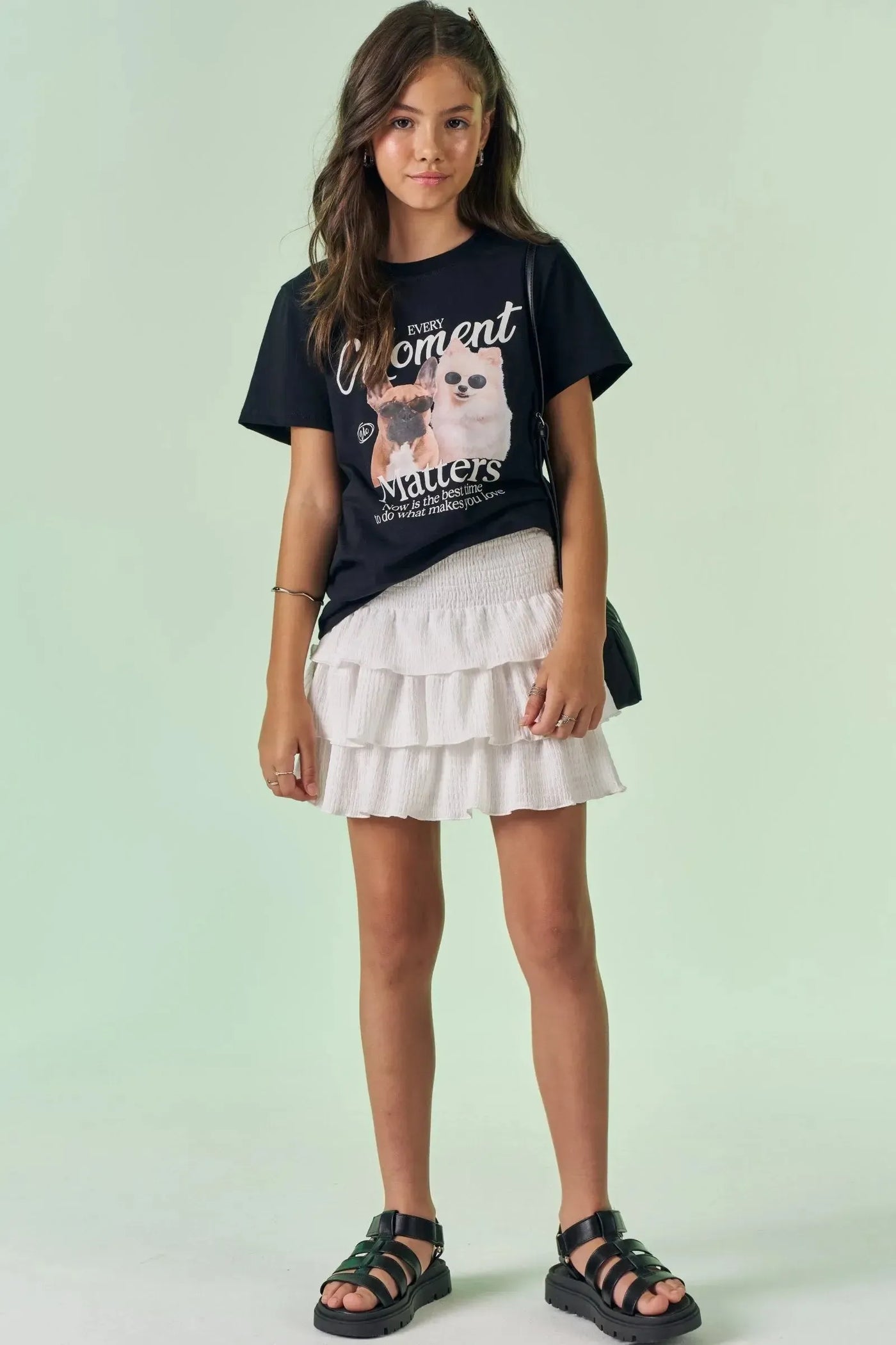 Saia em Malha Texturizada 87509 Vic&Vicky Teen Menina