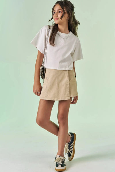 Short Saia em Sarja com Elastano 87508 Vic&Vicky Teen Menina