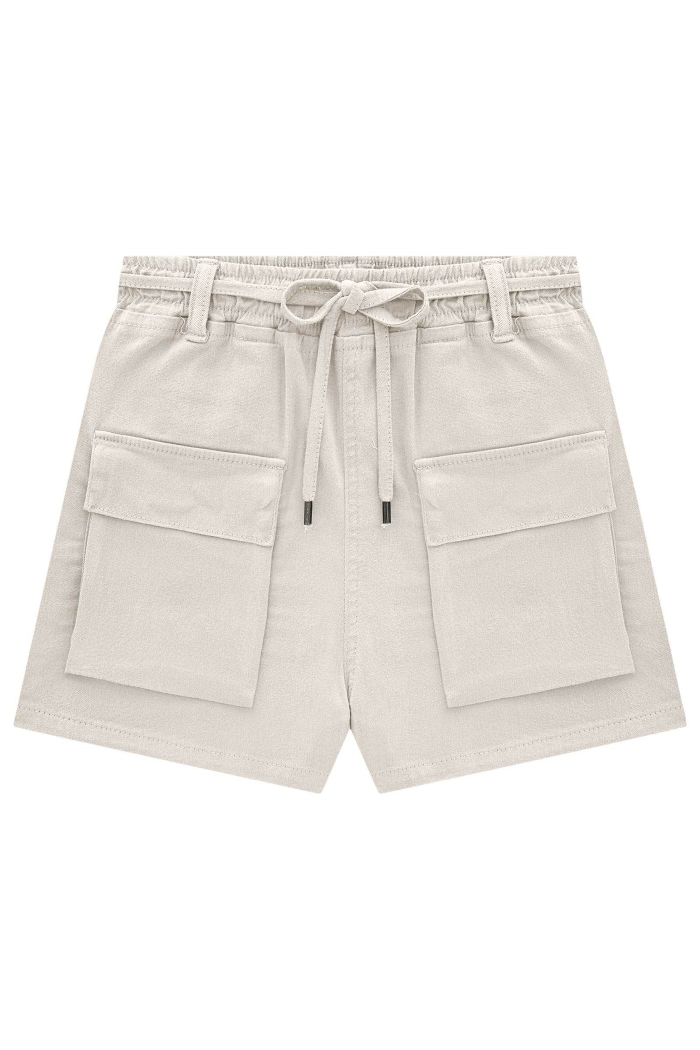 Shorts Cintura Alta em Sarja com Elastano 77796 Vic&Vicky