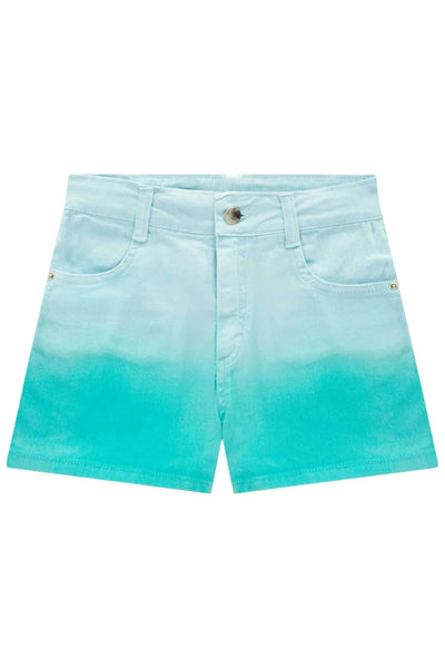 Shorts Cintura Alta em Sarja com Elastano 89112 Vic&Vicky Teen Menina