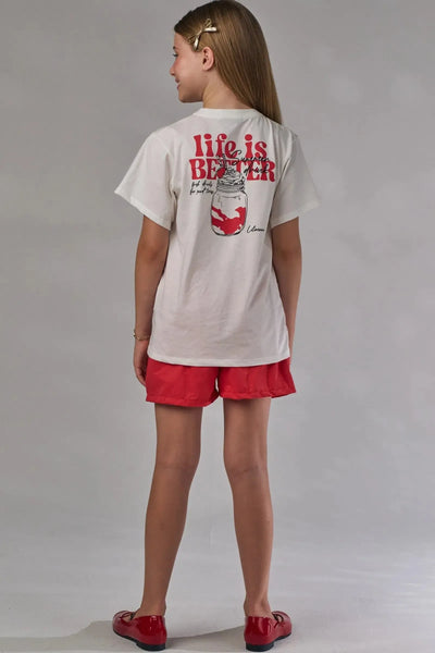 Shorts em Alfaiataria Amore 89010 Lilimoon Teen Menina