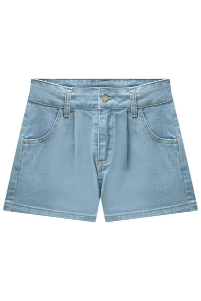 Shorts em Jeans com Elastano 87363 Vic&Vicky Teen Menina