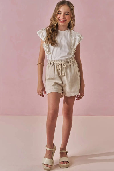 Shorts em Linho Milano 87577 Lilimoon Teen Menina