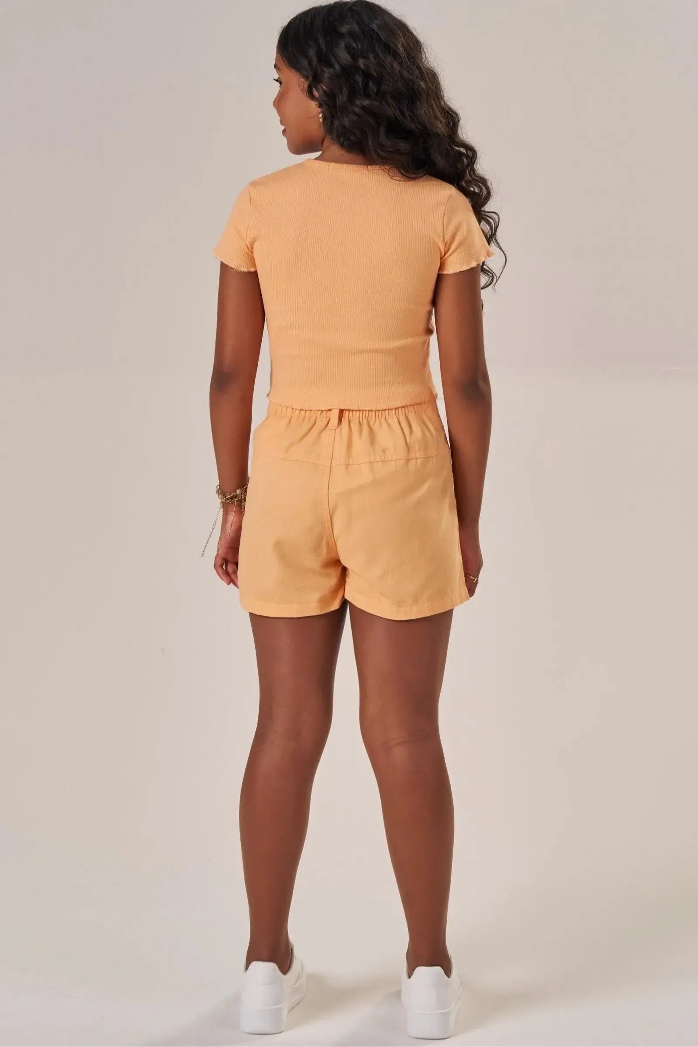Shorts em Sarja com Elastano 86548 Lilimoon Teen Menina