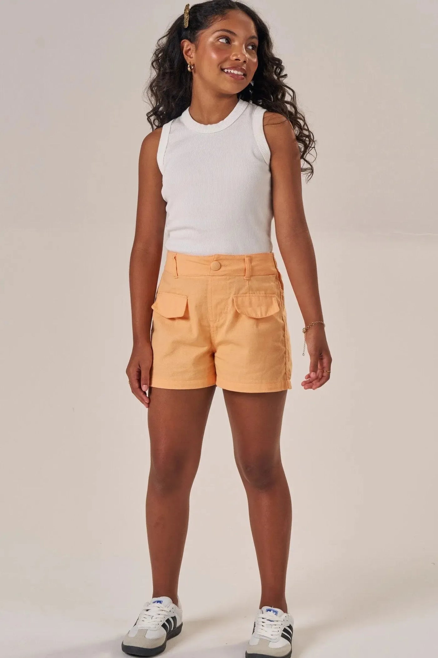 Shorts em Sarja com Elastano 86548 Lilimoon Teen Menina