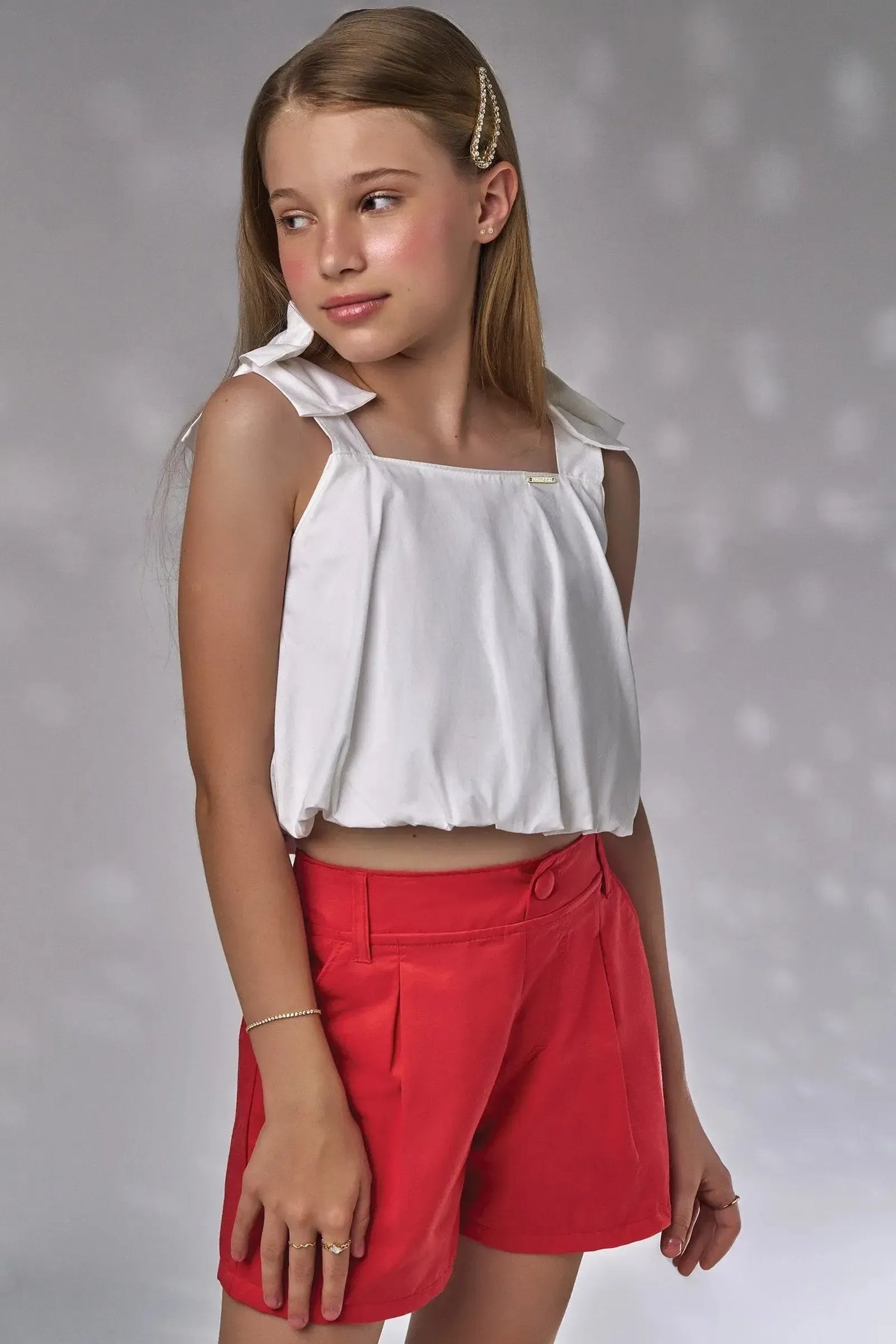Top Cropped em Tricoline Mônaco com Elastano 86351 Lilimoon Teen Menina