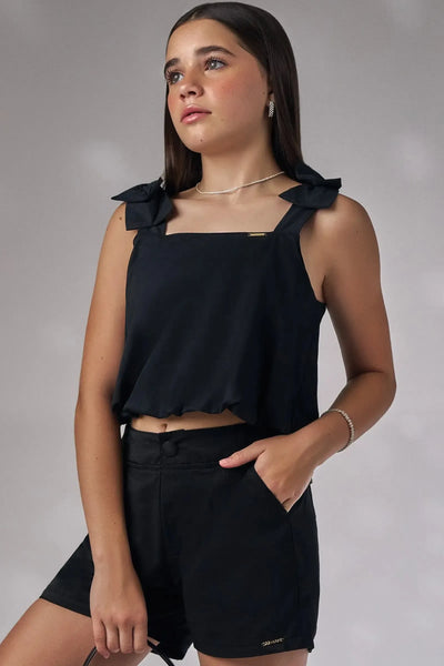Top Cropped em Tricoline Mônaco com Elastano 86351 Lilimoon Teen Menina