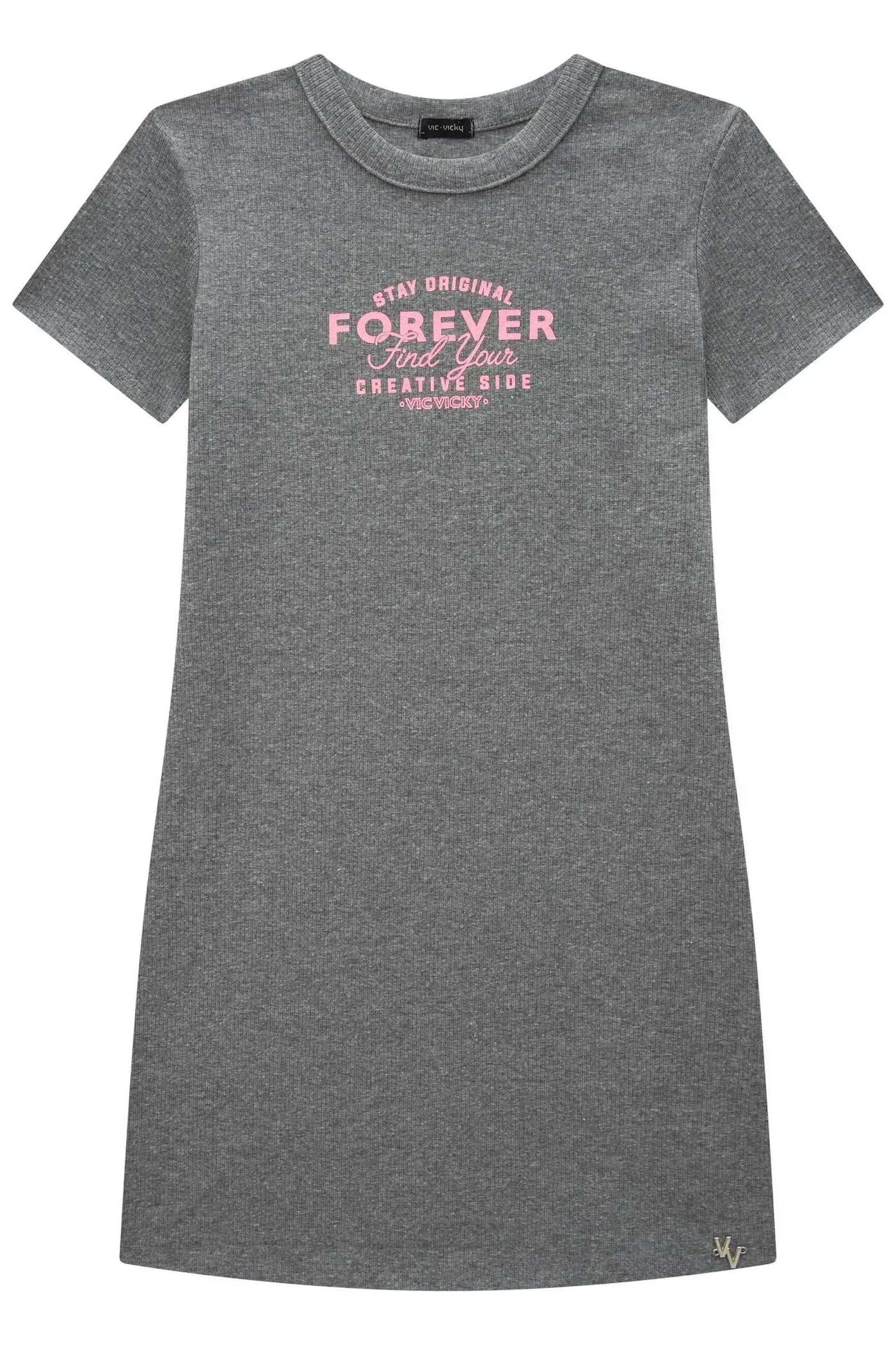 Vestido em Canelado Liz 87851 Vic&Vicky Teen Menina