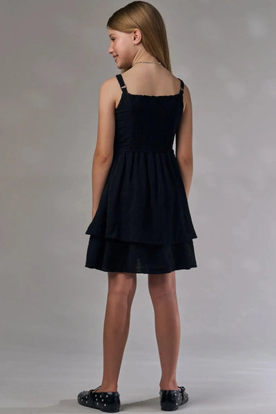 Vestido em Tecido Texturizado Isla 86591 Lilimoon Teen Menina