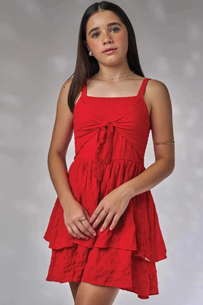 Vestido em Tecido Texturizado Isla 86591 Lilimoon Teen Menina
