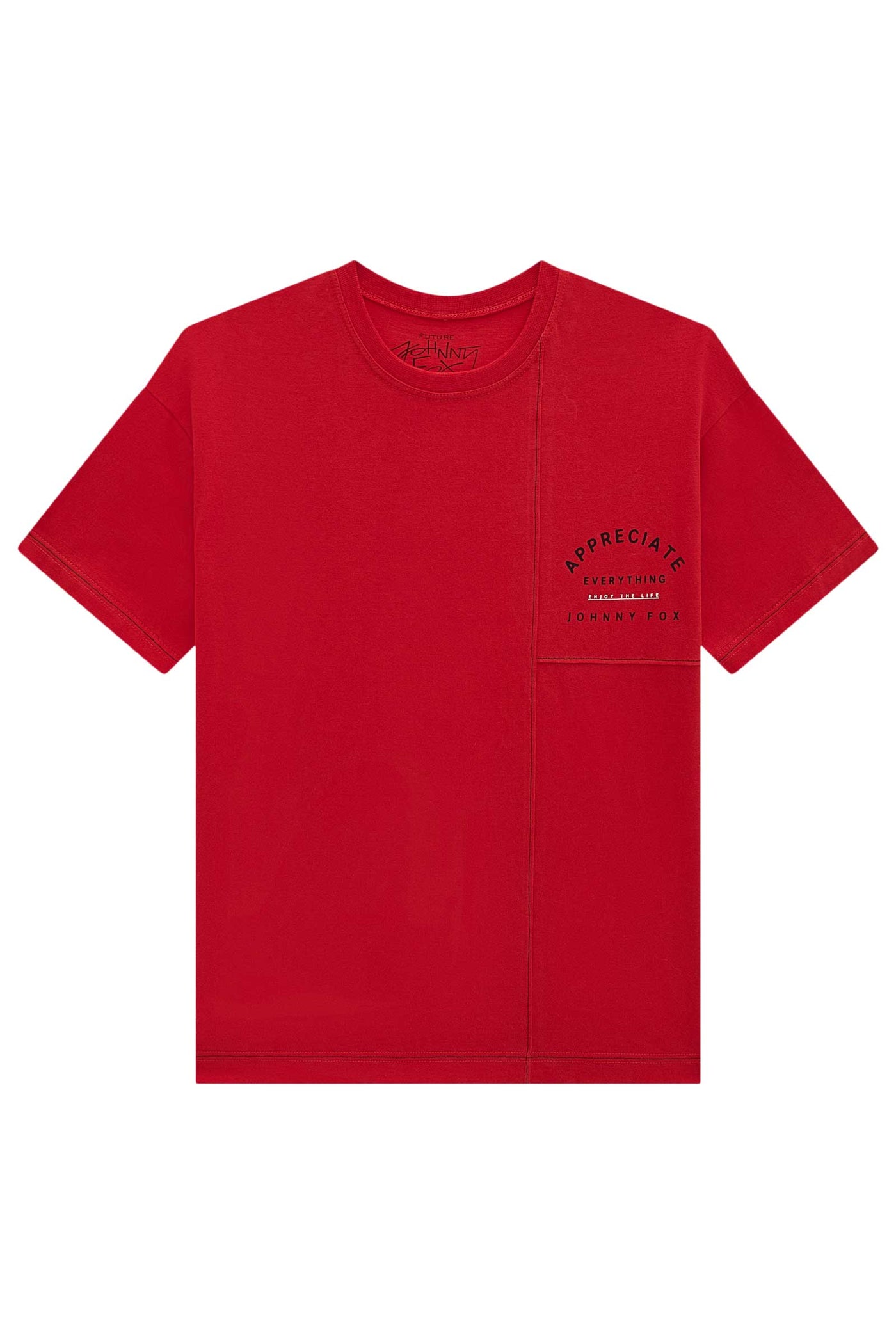 Conjunto de Camiseta em Meia Malha e Bermuda em Malha Denim com Elastano  67601 Johnny Fox